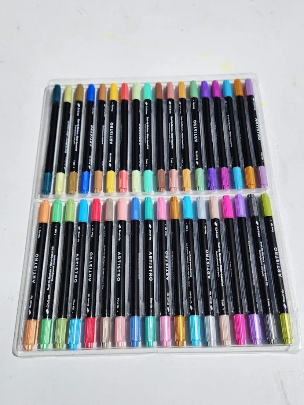 NEW Art Supplies Brush Metallic Markers Pens for Adult Coloring Books School 36